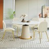 Costway 4PCS Velvet Dining Chair Accent Leisure Chair Armless Side Chair - 4 of 4