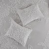 3 Pcs Elegant Floral Chenille Tufted Cotton Duvet Set,All Season Lightweight Home Textile Bedding Set fits Lux Bedroom Decor,Matching Shams - 3 of 4