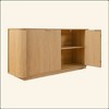 KIGFTSOD 63 " Wavy Storage Sideboard, Double-Door Buffet Cabinet with Adjustable Shelves, Suitable for Kitchen, Living Room, Hallway - 4 of 4