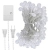 iMountek "32.8ft Globe String Lights, 100 LED Balls, IP44 Waterproof, 8 Lighting Modes for Garden & Patio" White - 2 of 4