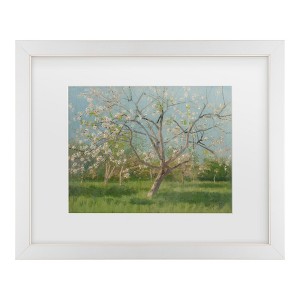 Trademark Fine Art - Laszlo Mednyanszky Orchard trees in blossom, 1900-10 Matted Framed Art - 1 of 4