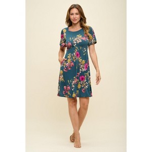 WEST K Women's Elli Short Flutter Sleeve High-Waist Mini Dress - 1 of 4