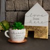 Pavilion Gift Company - Love Lives Here - 5" x 1" x 8" Cement House - Decorative Objects - 2 of 4