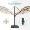 Sonkuki 11Ft Double Top Aluminum Cantilever Patio Umbrella with Base for Patio Deck Garden - 4 of 4