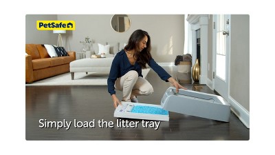 Gray Automatic Self-Cleaning Cat Litter Box with Crystal Tray