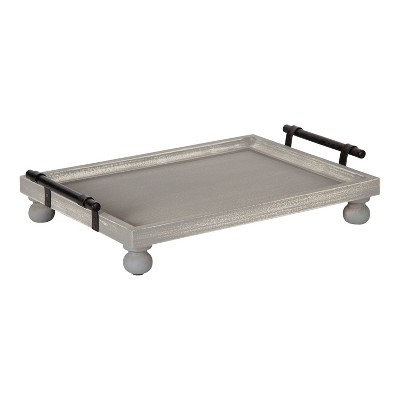 Kate and Laurel Bruillet Tray, 12x16, Gray
