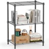 ORRD 450 lbs Wire storage shelving - 3-Tier steel Organizer Rack for Home, Kitchen, office.Grey (11.8' D x 17.7"W x 26.4" H) - 3 of 4