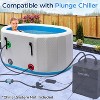SereneLife Inflatable Cold Plunge Tub - 150 Gallon, Insulated Ice Bath Therapy Pod with Lid, Hand Pump, Storage Bag, and EVA Floor Mat (Blue) - 4 of 4