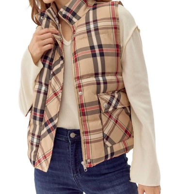 Women's Plaid Vest - Jodifl