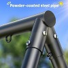Etokfoks 1 Set Heavy Duty A Frame Swing Stand Supports 440lb with 60 Inch Large Platform Skycurve Swing for Kids and Adults Outdoor - 3 of 4