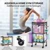 MOEPISY Dumbbell Rack Stand Only, Home Weight Rack for Dumbbells Kettlebells Yoga Mat - 3 of 4