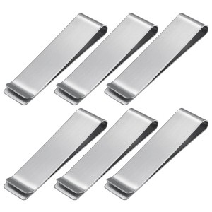 Unique Bargains Stainless Steel Storage Clip for Wallets Notebook File - 1 of 4