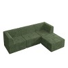 NicBex Couches for Living Room L-shape Modular Comfy Compressed Sofa Corduroy Sectional Sofa Couch Modern Upholstered Sofa Sleeper with Ottoman - 3 of 4
