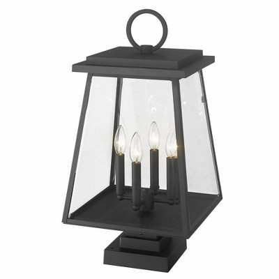 Broughton Black Aluminum and Glass Outdoor Lantern