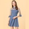 INSPIRE CHIC Women's Keyhole Mesh Sheer Half Sleeve Retro Gothic Cocktail Party Vintage Dress - 3 of 4