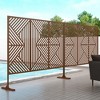 Dovelina Metal Outdoor Privacy Screen Freestanding Patio Decorative Screens - 3 of 4