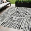 Gray Ivory And Charcoal Abstract Washable Indoor Outdoor Area Rug - 2 of 4