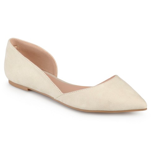 Pointed nude flat deals