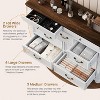 47" Farmhouse Dresser for Bedroom with 9 Drawers, Rustic Wood Chest with Vintage Metal Handles for Bedroom, Large Storage Organizer - 3 of 4