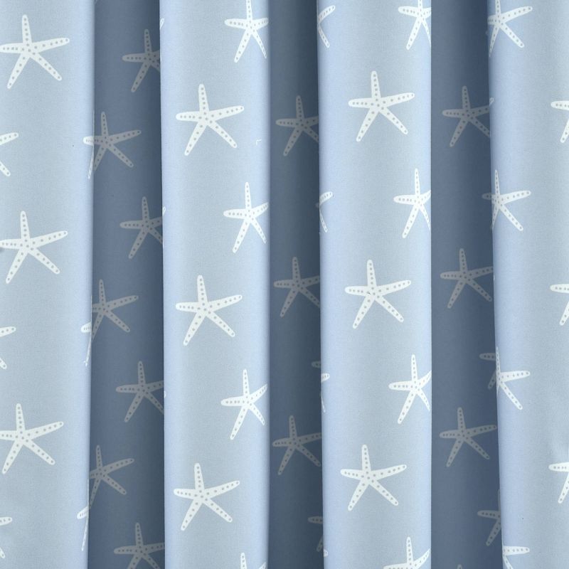 84&#34;x52&#34; Seaside Starfish Blackout Window Curtain Panel Blue - Lush D&#233;cor, 4 of 6
