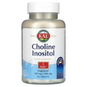 KAL Choline Inositol Tablets 195/500 mg 90 Count - 1 of 2
