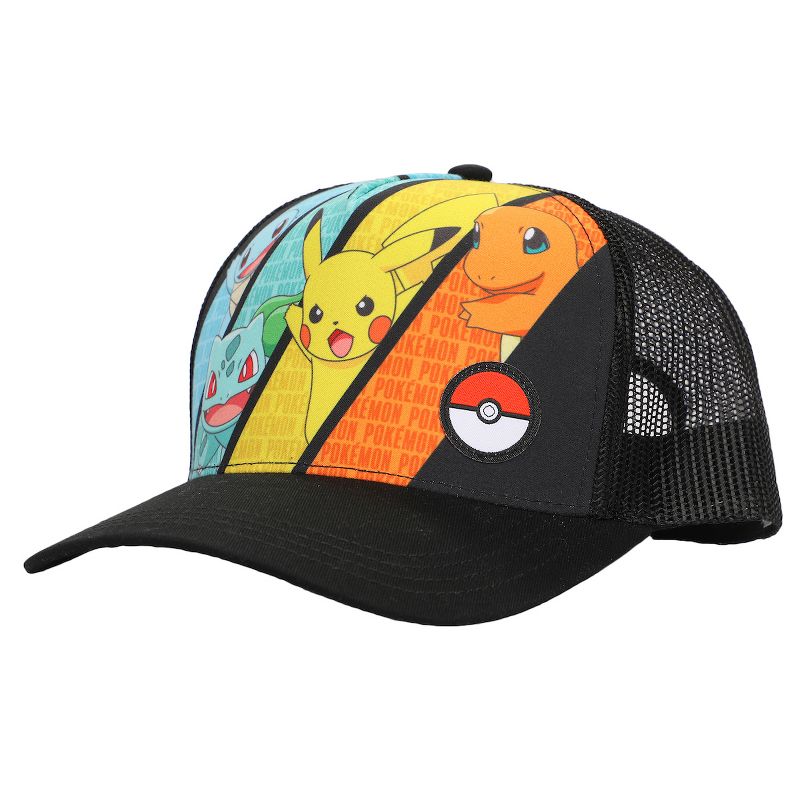 Pokemon Multicharacter Mesh and Microfiber Youth Baseball Hat, 1 of 6