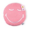 Yoobi SmileyWorld 16"x16" Round Tufted Smiley Face Throw Pillow Pink - 3 of 4