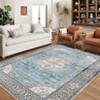 Nasitip Retro Bohemia Area Rugs for Living Room Soft Low Pile Non-Sliping, Machine Washable - 2 of 4