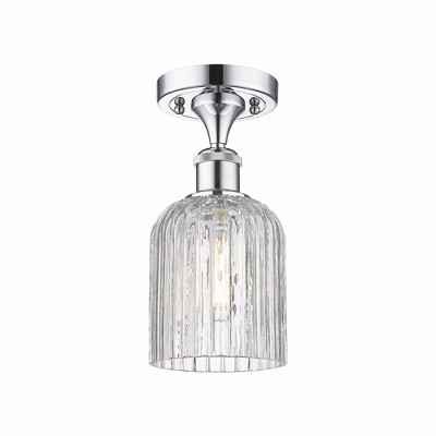 Bridal Veil - 1 Light Semi-Flush Mount In Art Deco Style-10.25 Inches Tall and 5 Inches Wide
