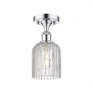 Bridal Veil - 1 Light Semi-Flush Mount In Art Deco Style-10.25 Inches Tall and 5 Inches Wide - 1 of 1