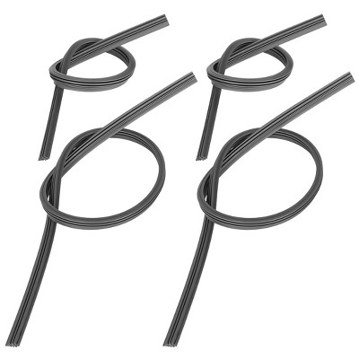 Unique Bargains Car Frameless Windshield Wiper Blade Refills 400mm 650mm 16" 26" 6x10mm 4pcs