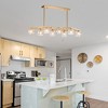 DOMETOUR Matte Gold Crystal Chandelier, 8-Light Modern Fixture for Dining Room, Kitchen, Farmhouse, Entryway, Living Room (8*G9 Bulbs Included) - 3 of 4