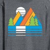 Men's - Instant Message - Retro Mountains Sunset Long Sleeve Graphic T-Shirt - 2 of 4