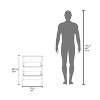Vynxaria Compact Bookcase, 25.9"H x 18.9"W x 15"D, Scratch Resistant Melamine, Ideal for Small Spaces, Sofa/Bedside Use - 3 of 4