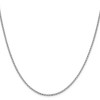 Black Bow Jewelry 2.1mm 14k White Gold Diamond Cut Open Franco Chain Necklace - 3 of 4