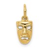 Black Bow Jewelry 14k Yellow Gold Small Comedy and Tragedy Mask Charm - 3 of 4