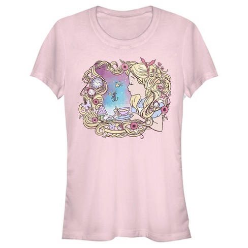 Junior's Women Alice in Wonderland Artistic Alice Long Hair Tea Party T-Shirt - image 1 of 4