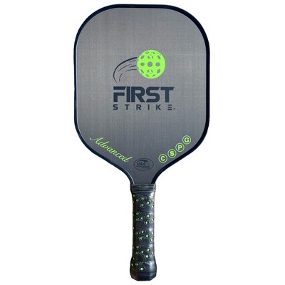 First Strike Pickleball: Advanced Pickleball Paddle - 16 x 8 x 0.5", Polymer Core, Carbon Fiber Surface, Advanced Edge Guard, 4" Grip