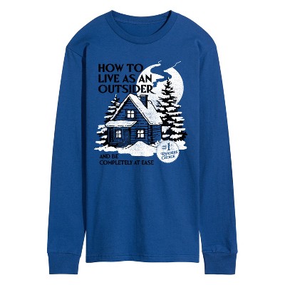 Men's - Instant Message - How To Live As An Outsider- Men's Long Sleeve Graphic T-Shirt Long Sleeve Graphic T-Shirt