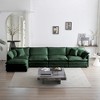 Oversized 146.5" Chenille Modular L-Shaped Sectional Sofa with Double-layer Cushion and Ottoman, 5-Piece Free combination Sofa - 2 of 4
