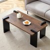 43.3" MDF Rectangular Coffee Table with Tenon & Mortise Structure, Sturdy Modern Minimalist Design - 4 of 4