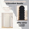 Beautyolove 24 in. W x 63 in. H Irregular Beige Flannel Wrapped Wood Framed Full Length Floor Mirror Wall Mounted or Leaning Mirror - 2 of 4