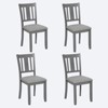 Aukfa Set of 4 Wooden Dining Chairs – Upholstered Padded Seat, Modern Kitchen & Dining Room Side Chairs - 3 of 4