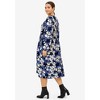 ellos Plus Size Smocked Bodice V-Neck Midi Dress - 3 of 4