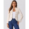 INSPIRE CHIC Women's Vintage Open Front Steampunk Button Faux Suede Jacket - image 3 of 4