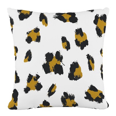 Brush Cheetah Outdoor Throw Pillow Ochre - Skyline Furniture