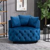 CAVINAS 40.6" Wide Modern Barrel Accent Chair for Living Room, Upholstered Leisure Sofa Chair - 3 of 4
