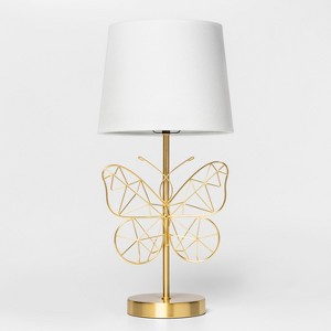 Butterfly Wire Table Lamp Gold Includes Energy Efficient Light Bulb - Pillowfort , Size: Lamp with Energy Efficient Light Bulb