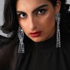 SOHI Women's Silver Twisted Drop Earrings - 3 of 3