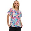 Medichic Scrubs Printed V-Neck Scrub Top - Four Pocket Fashion Scrub Top for Women, Butterfly Rush, Small - 3 of 4